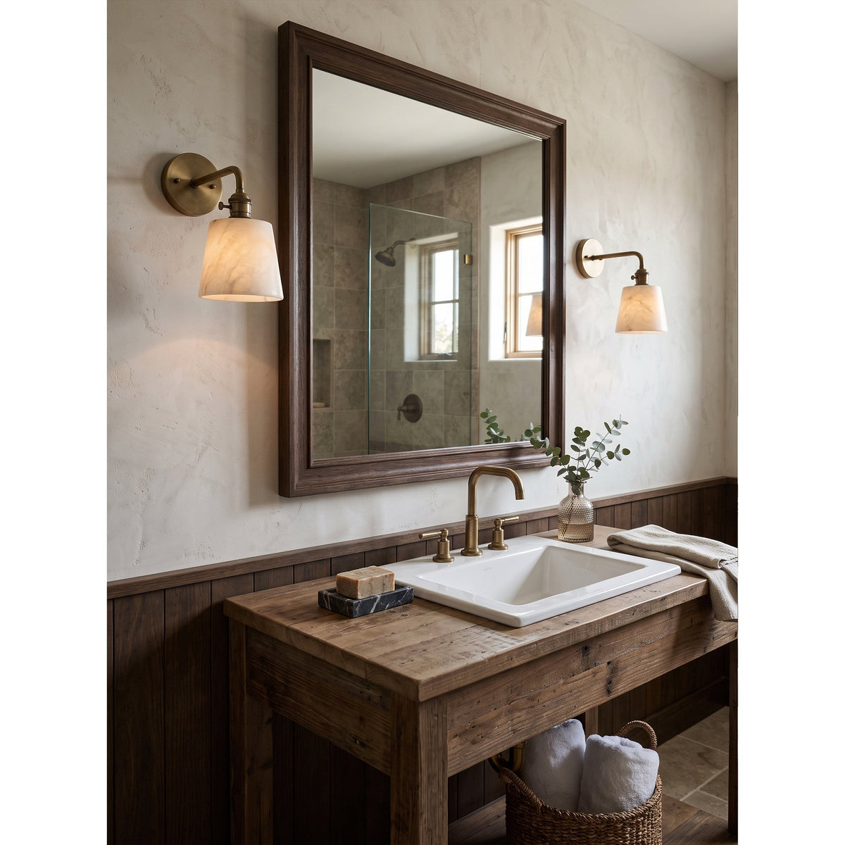 Ames Alabaster Wall Sconce