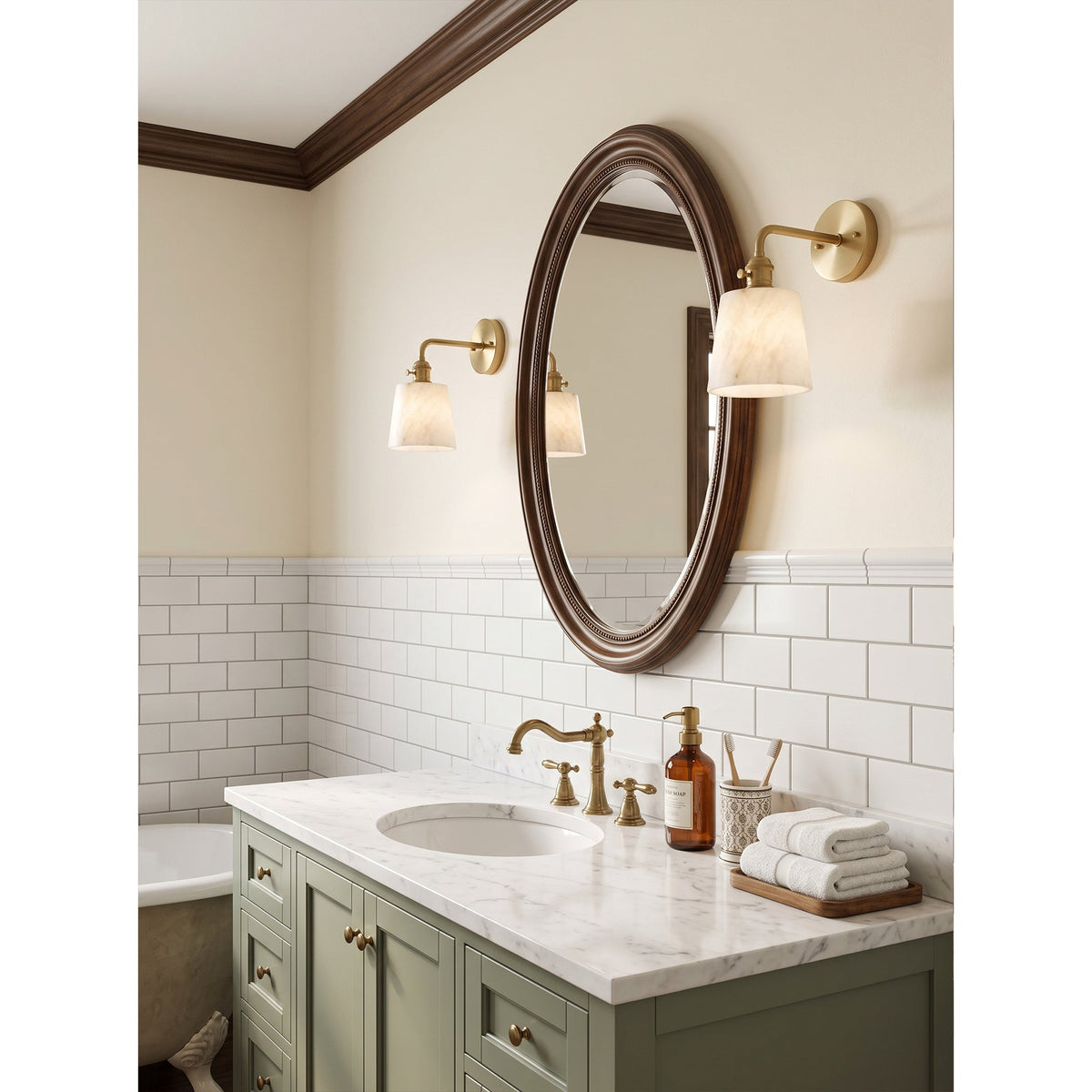 Ames Alabaster Wall Sconce