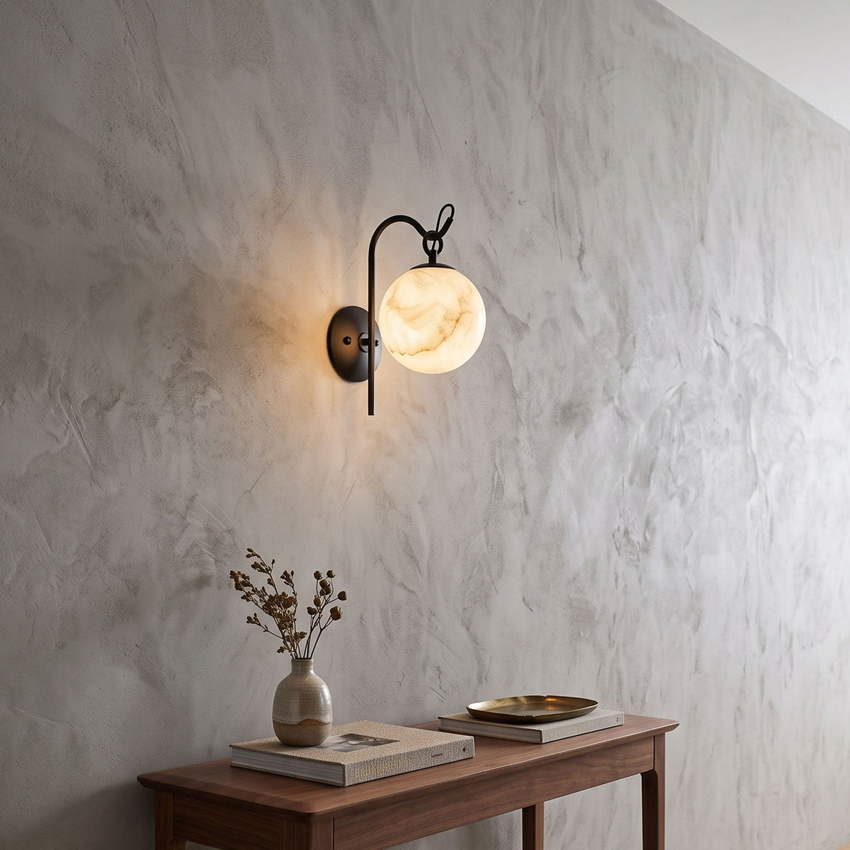 Ansaria Alabaster Wall Sconce