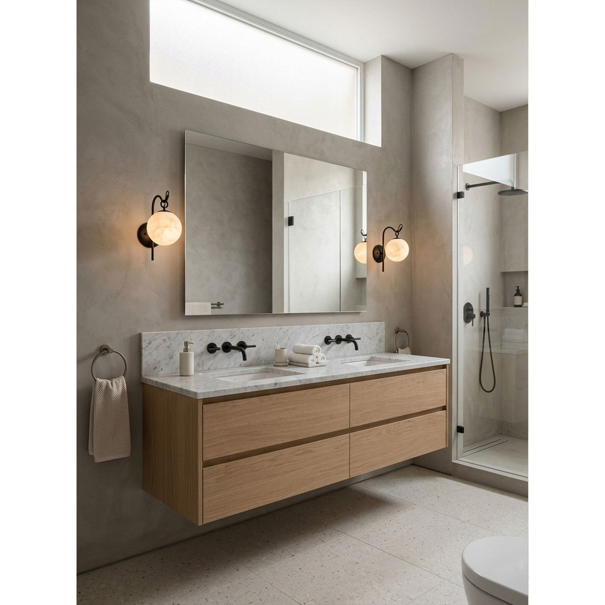 Ansaria Alabaster Wall Sconce