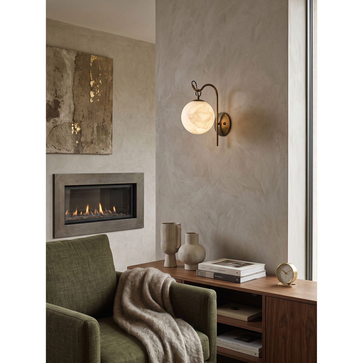 Ansaria Alabaster Wall Sconce
