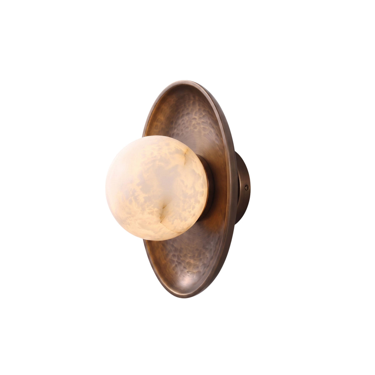 Aosta Disc Alabaster Wall Sconce