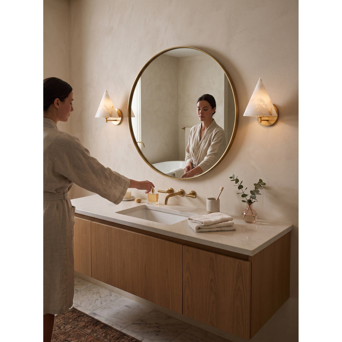 Apex Alabaster Wall Sconce