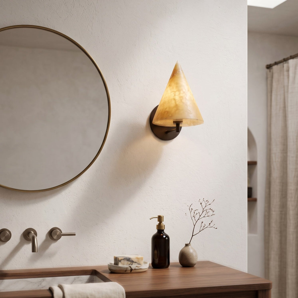 Apex Alabaster Wall Sconce