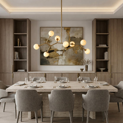 Armature Alabaster Chandelier