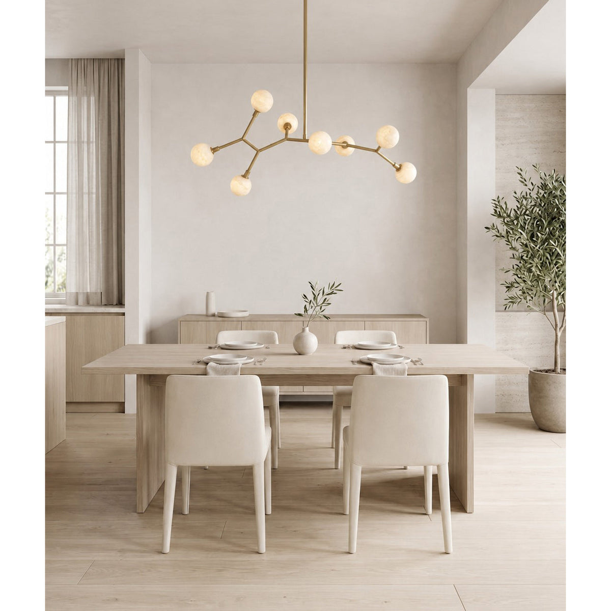 Armature Alabaster Chandelier