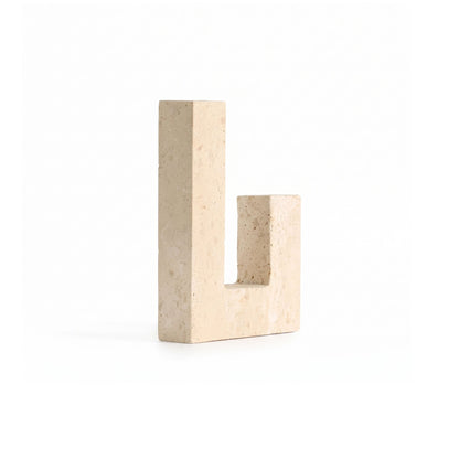 Asymmetrical Steps Travertine Candle Holder