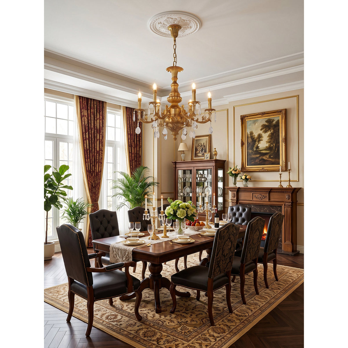 Aurelia Aged Brass Chandelier
