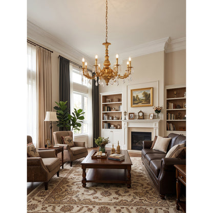 Aurelia Aged Brass Chandelier