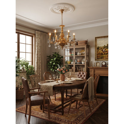 Aurelia Aged Brass Chandelier