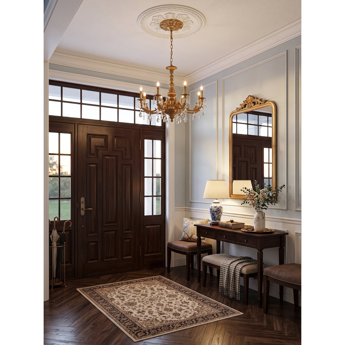 Aurelia Aged Brass Chandelier