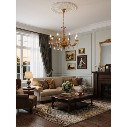Aurelia Aged Brass Chandelier