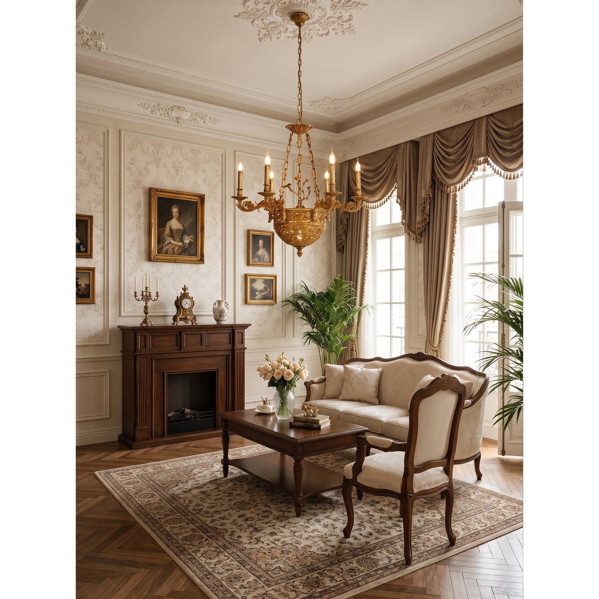 Avignon Brass Chandelier