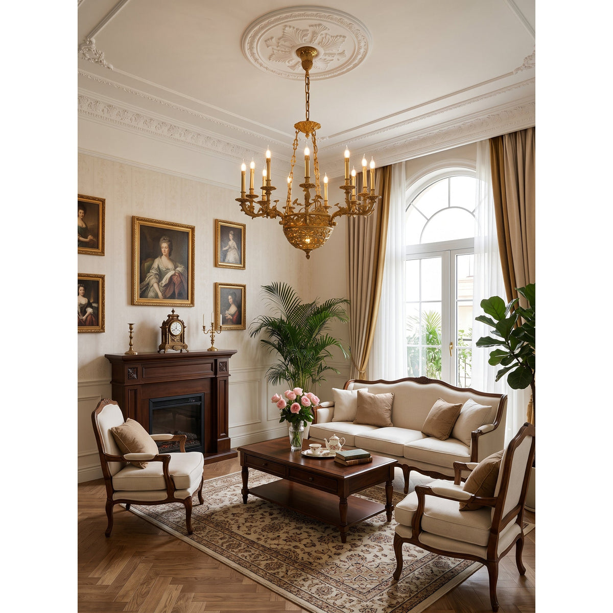 Avignon Brass Chandelier