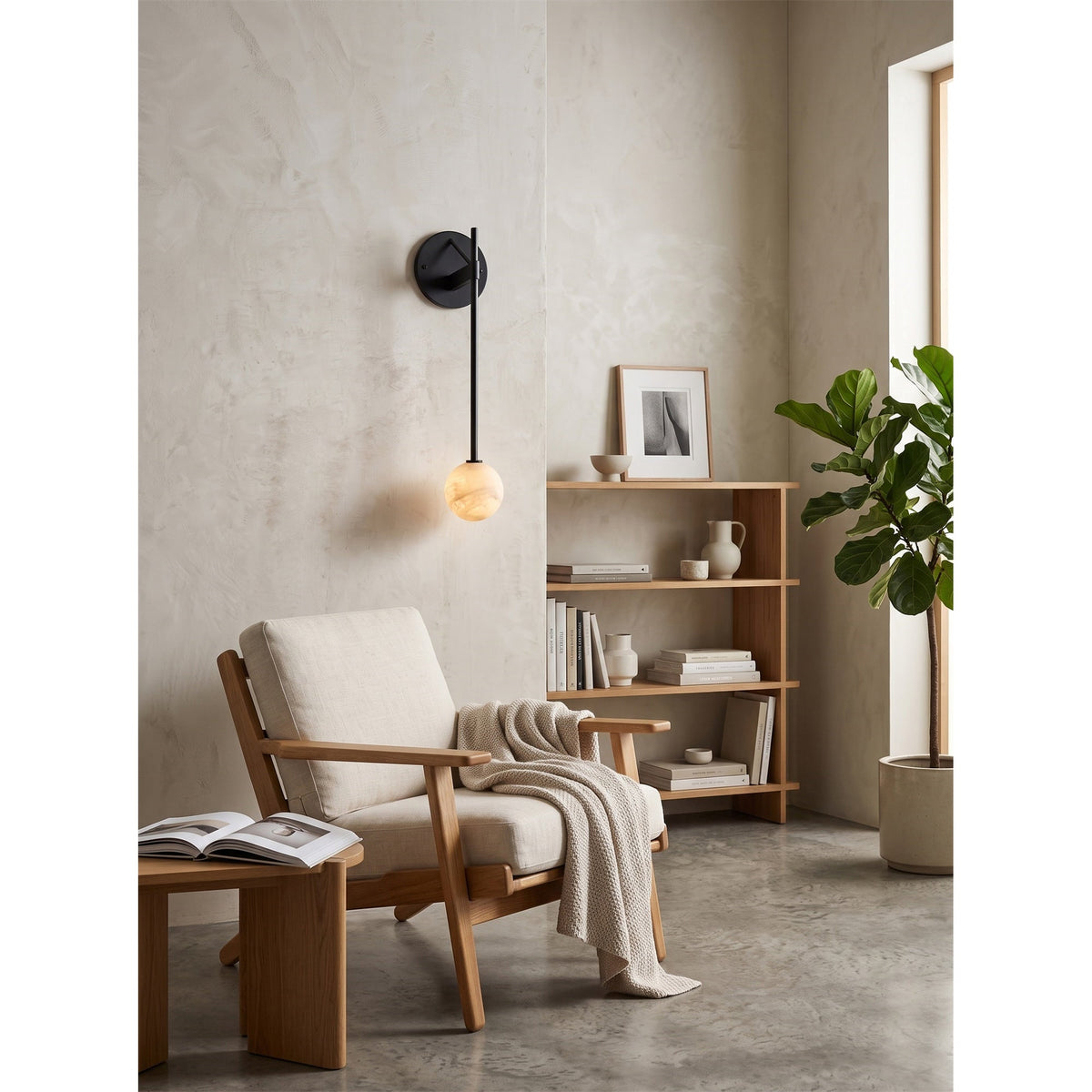 Bastion Alabaster Wall Lamp