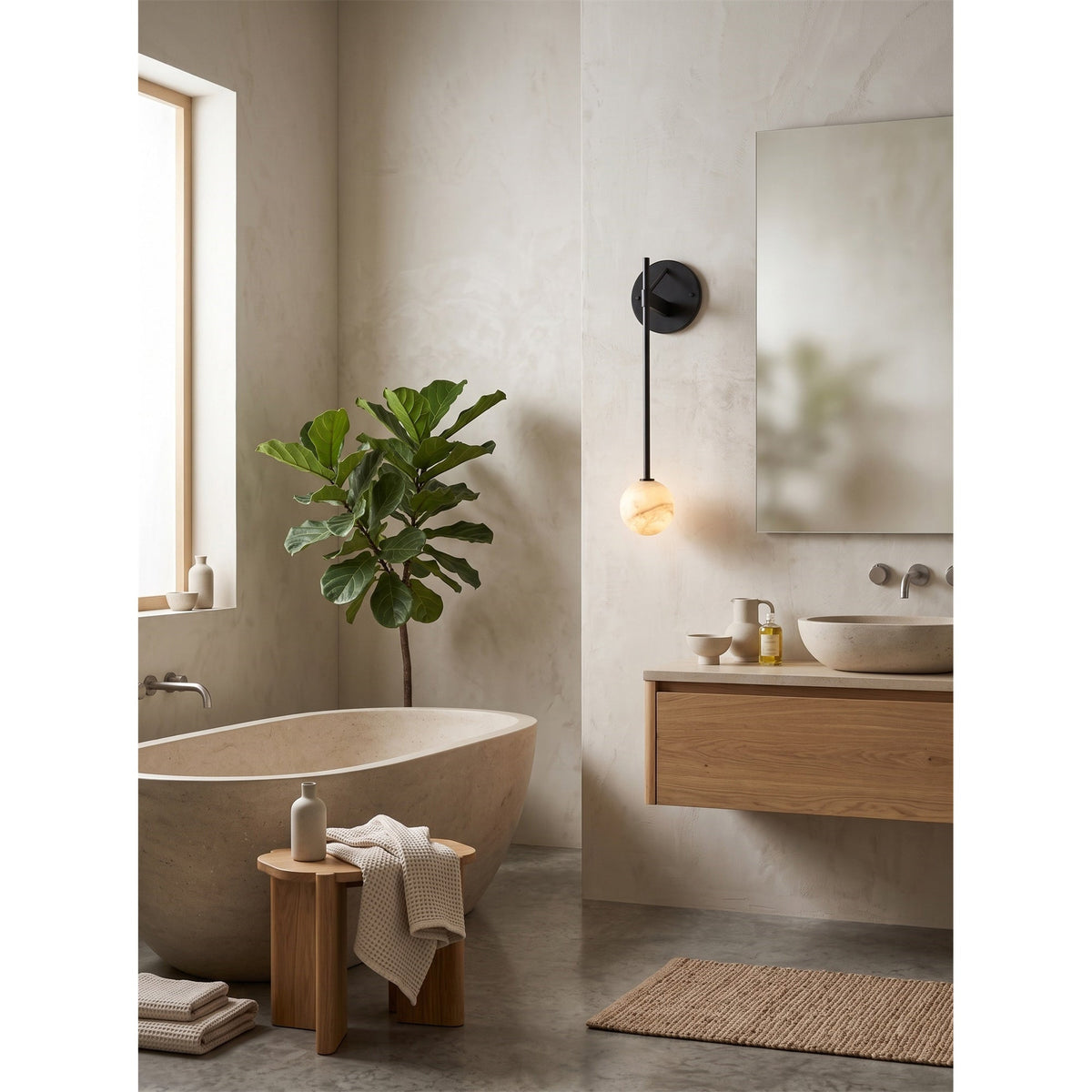 Bastion Alabaster Wall Lamp