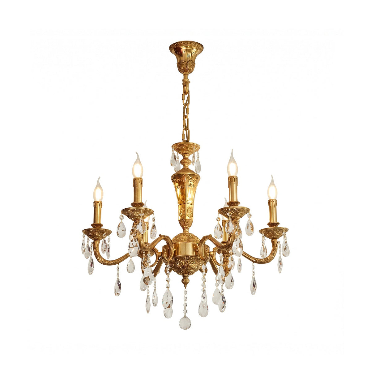 Bellamy Brass Candle Chandelier
