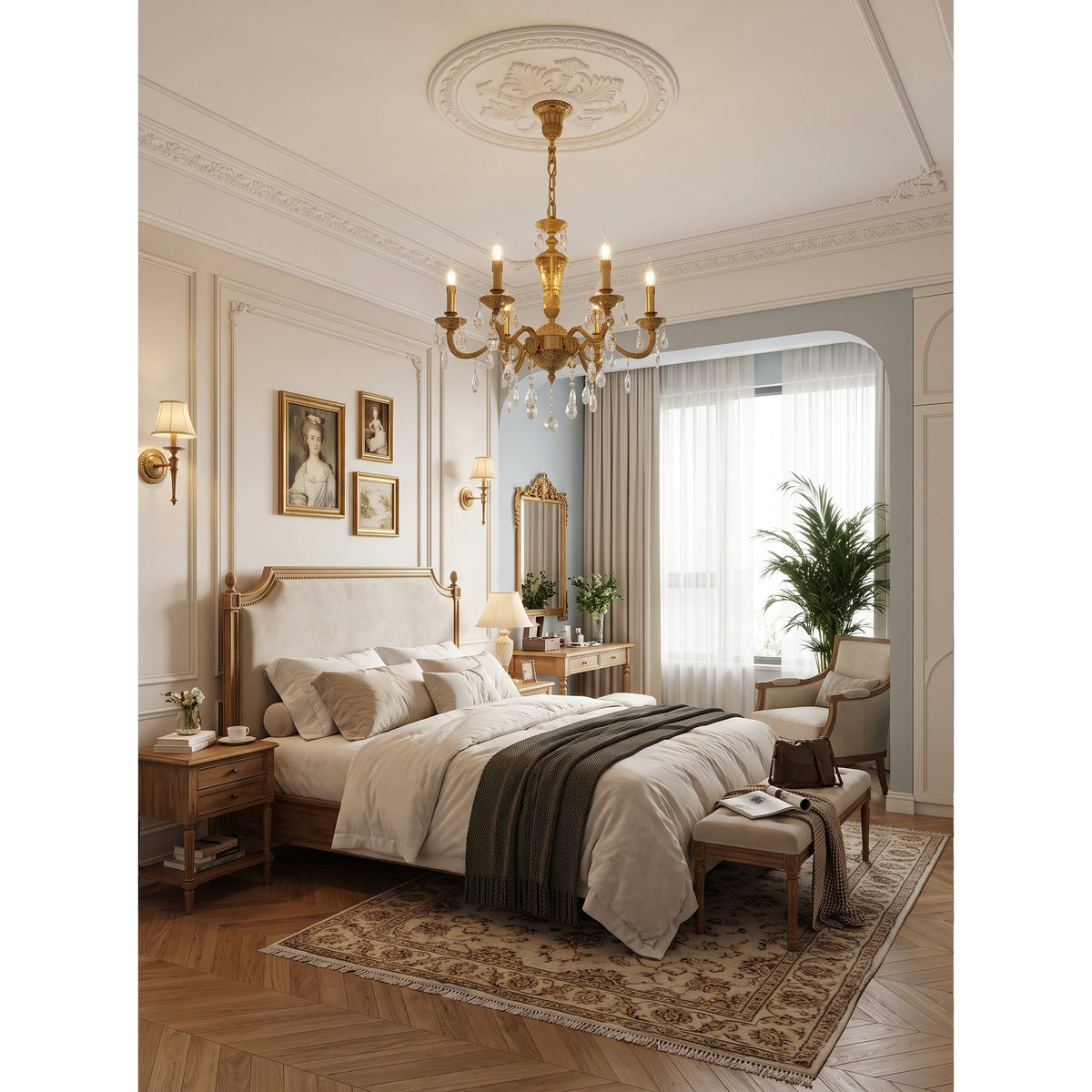 Bellamy Brass Candle Chandelier