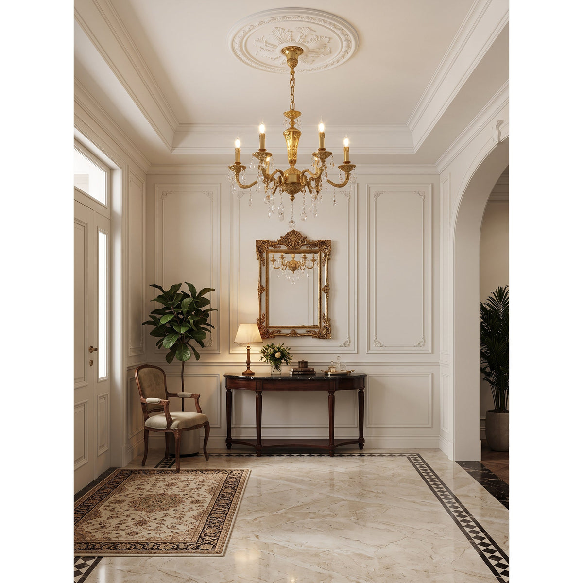 Bellamy Brass Candle Chandelier
