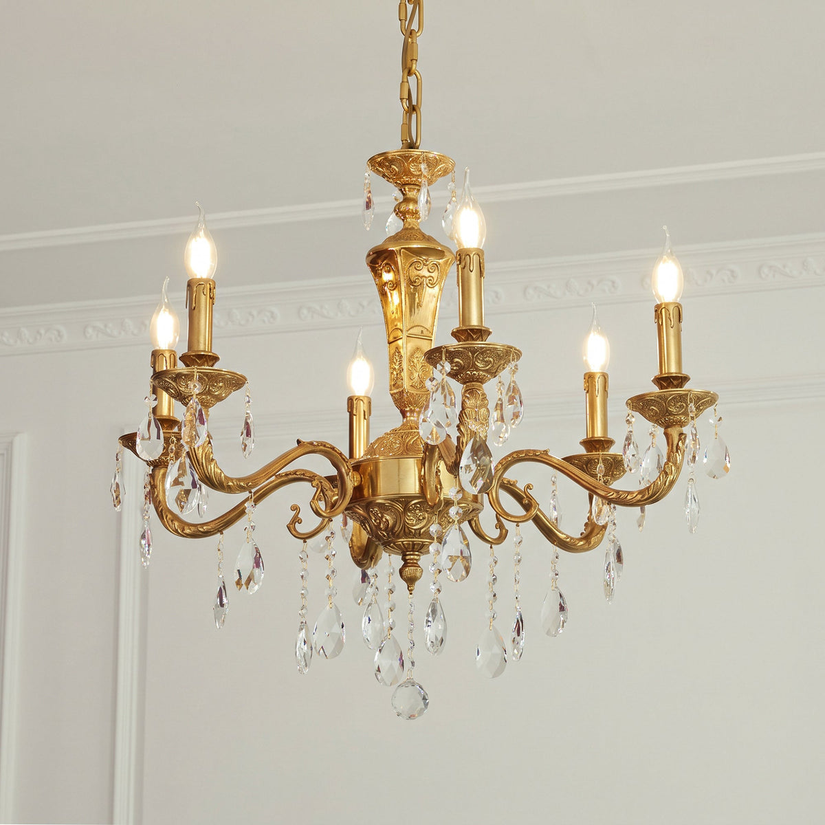 Bellamy Brass Candle Chandelier