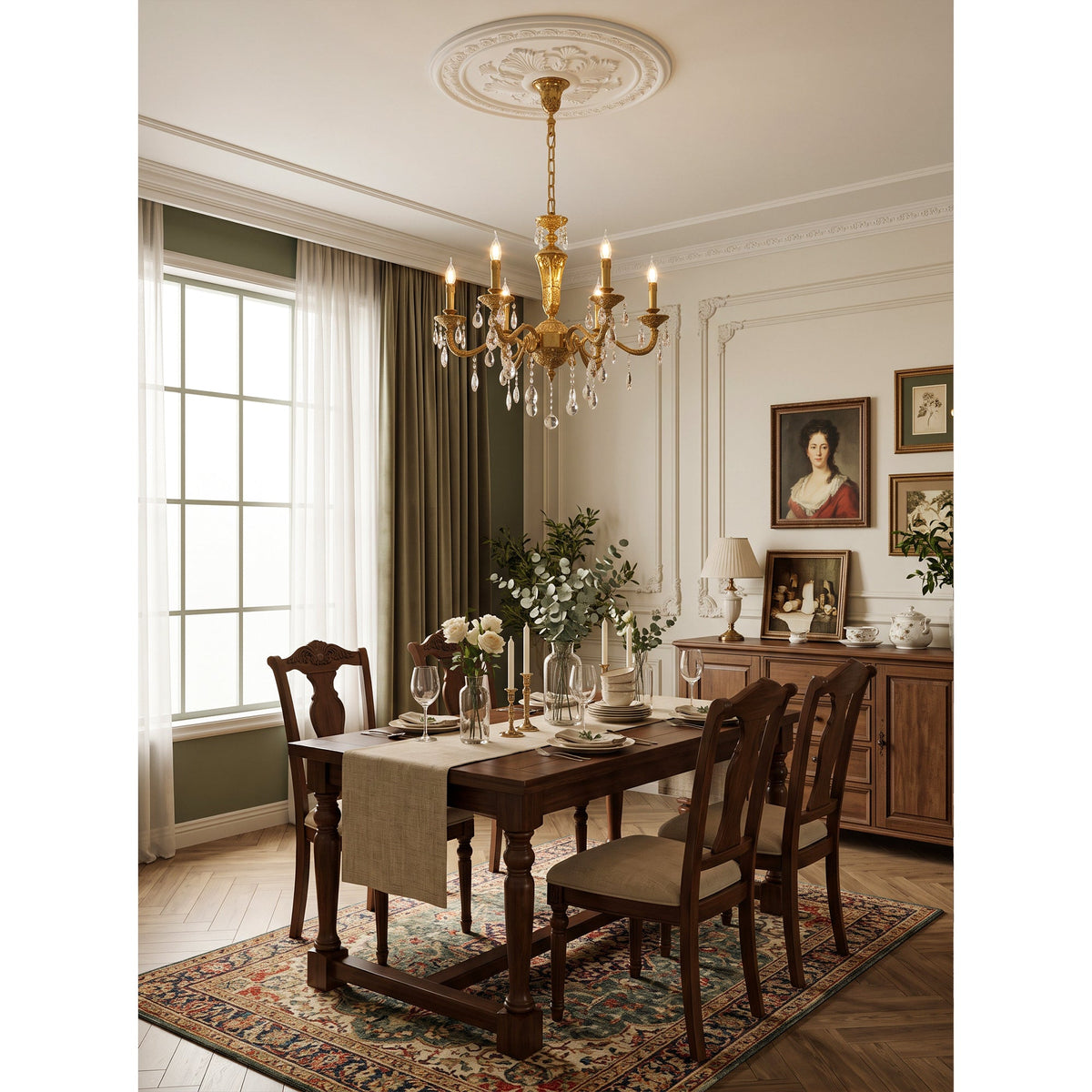 Bellamy Brass Candle Chandelier