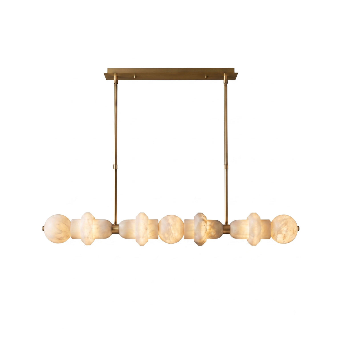 Belmont Brass Alabaster Linear Chandelier