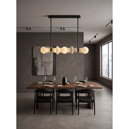 Belmont Brass Alabaster Linear Chandelier