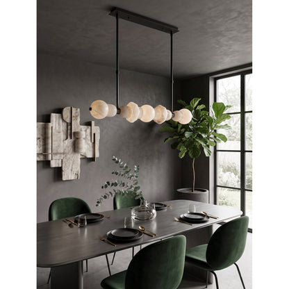 Belmont Brass Alabaster Linear Chandelier