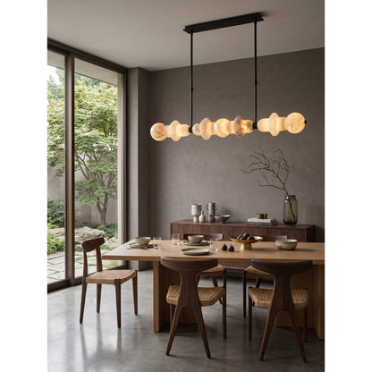 Belmont Brass Alabaster Linear Chandelier