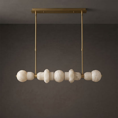 Belmont Brass Alabaster Linear Chandelier