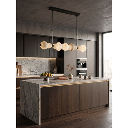 Belmont Brass Alabaster Linear Chandelier