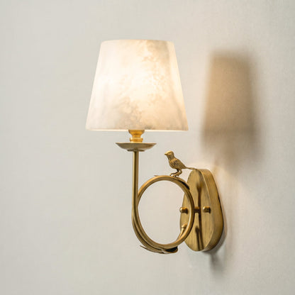 Bird Alabaster Wall Sconce