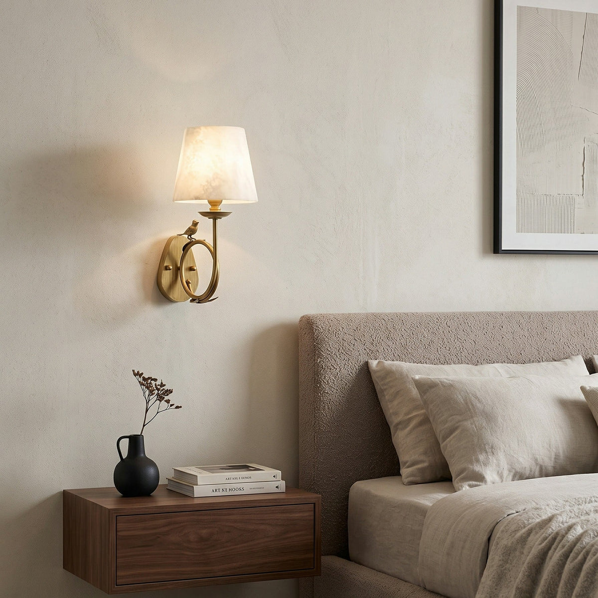 Bird Alabaster Wall Sconce