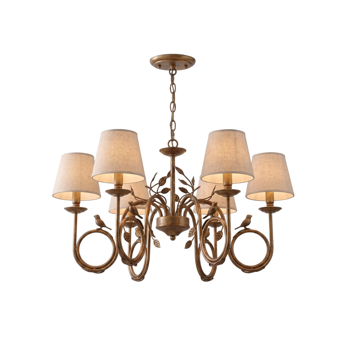 Bird Fabric Chandelier