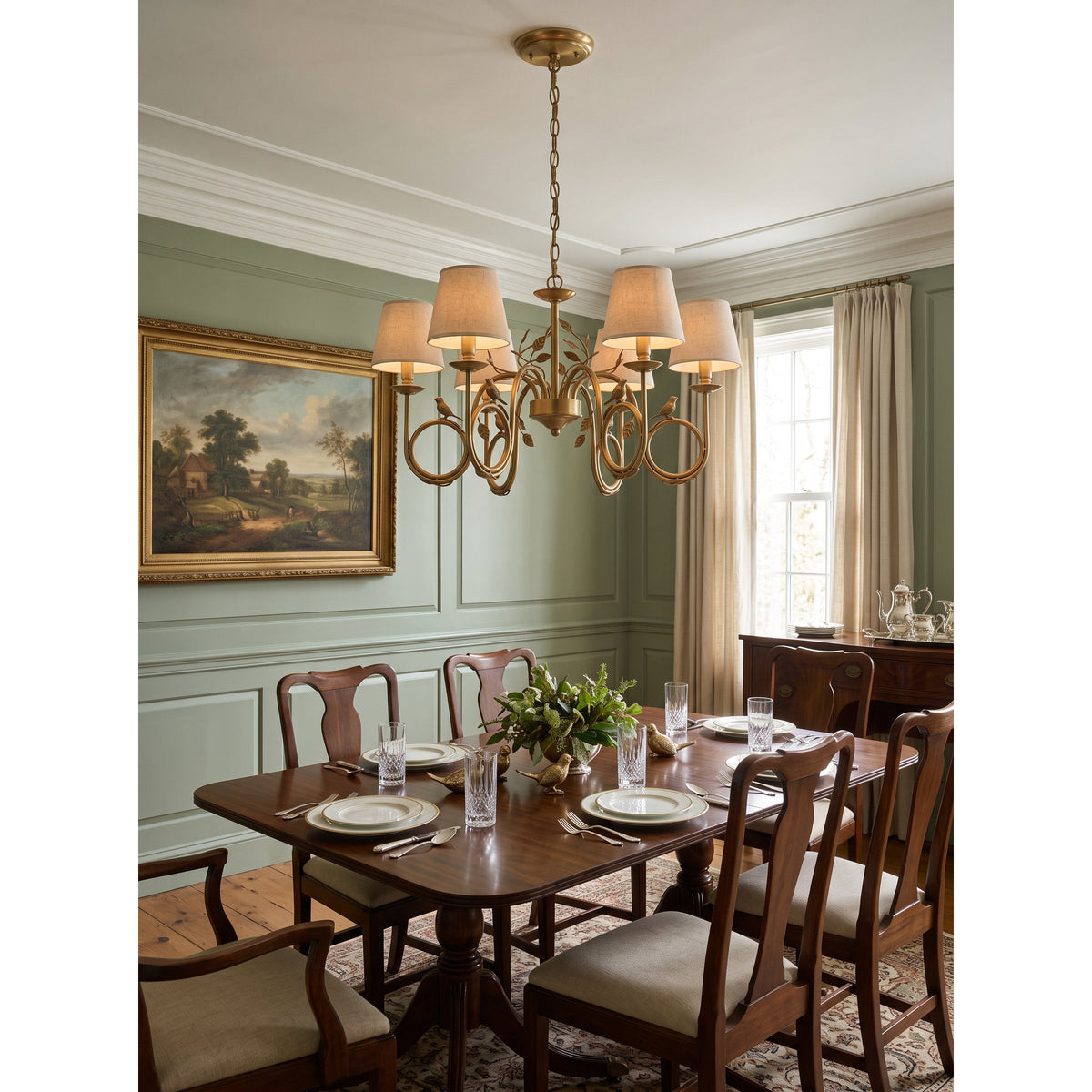 Bird Fabric Chandelier