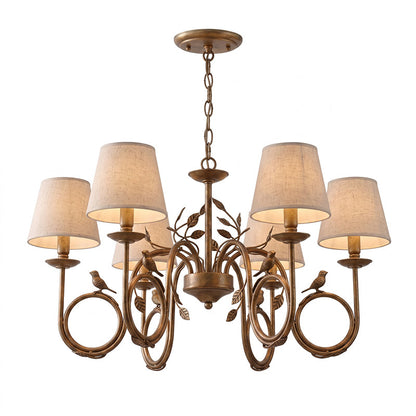 Bird Fabric Chandelier
