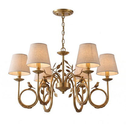 Bird Fabric Chandelier