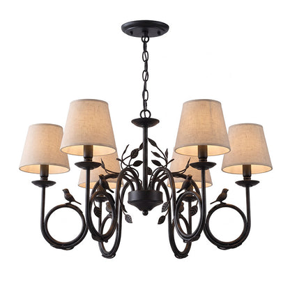 Bird Fabric Chandelier
