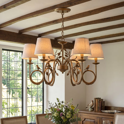 Bird Fabric Chandelier
