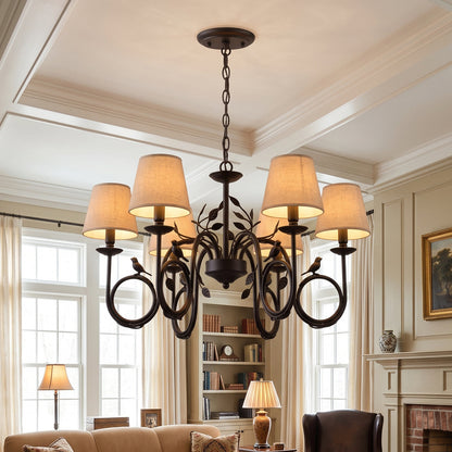 Bird Fabric Chandelier