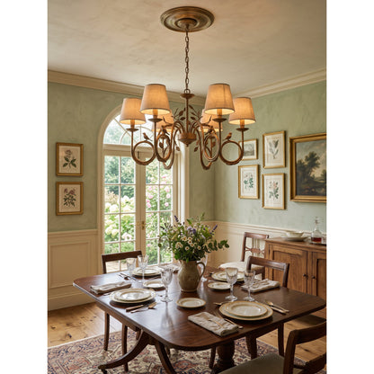 Bird Fabric Chandelier