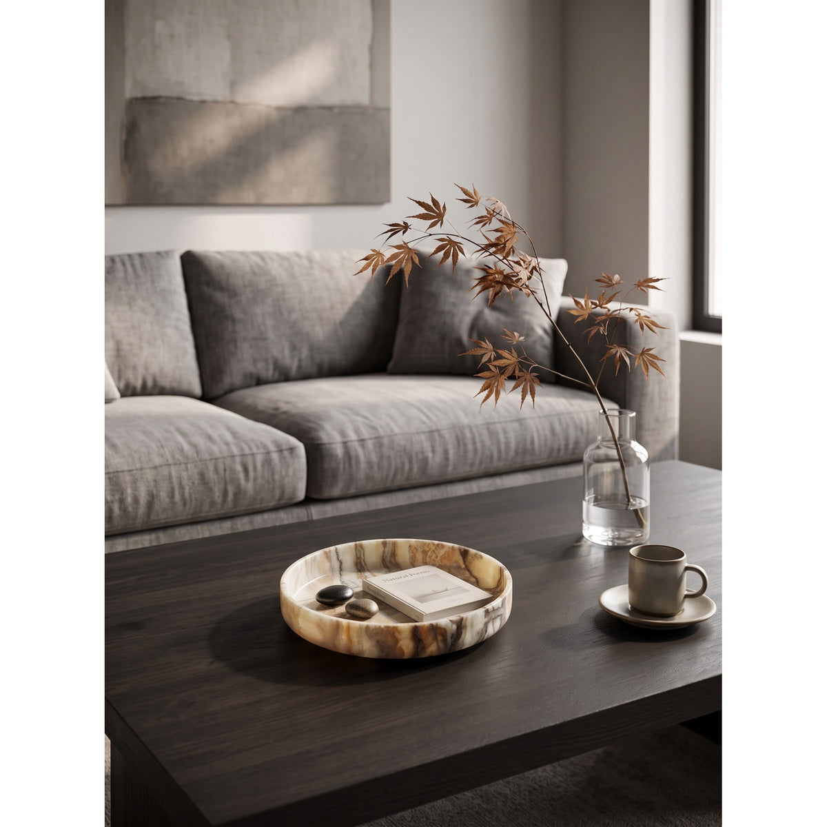 Bonita Round Stone Tray