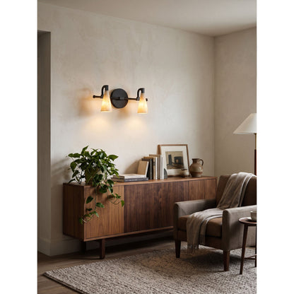 Bradley Vanity Alabaster Wall Sconce