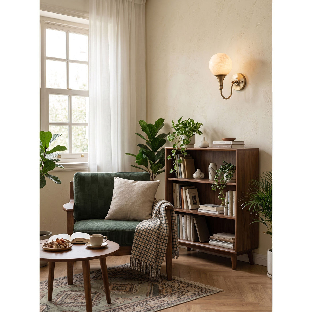 Bragan Alabaster Wall Sconce