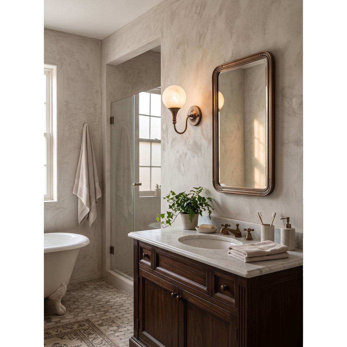 Bragan Alabaster Wall Sconce