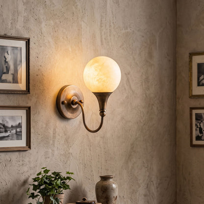 Bragan Alabaster Wall Sconce