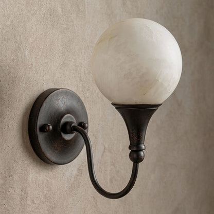 Bragan Alabaster Wall Sconce