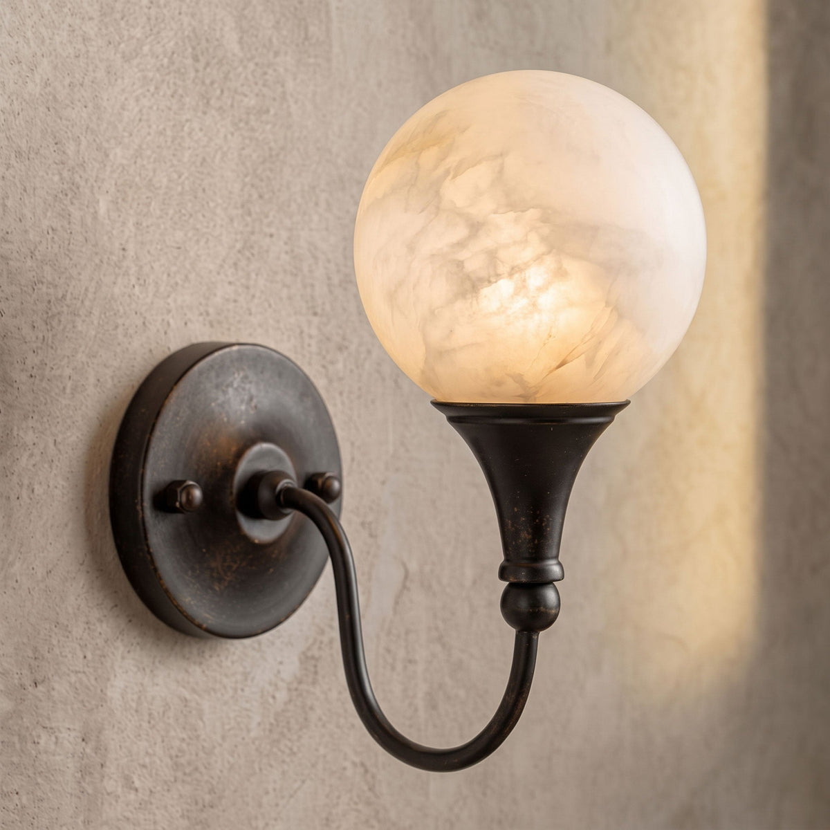 Bragan Alabaster Wall Sconce