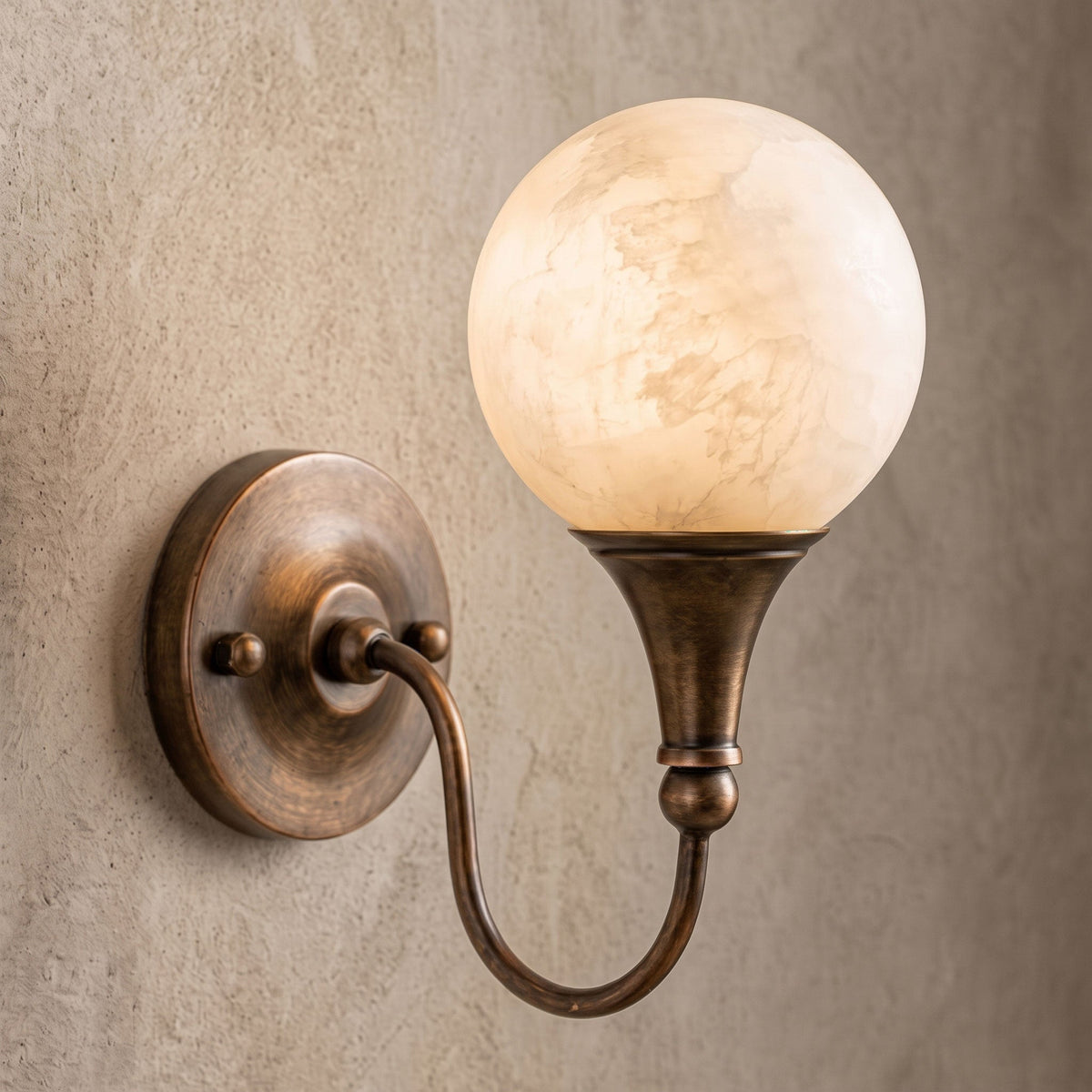 Bragan Alabaster Wall Sconce