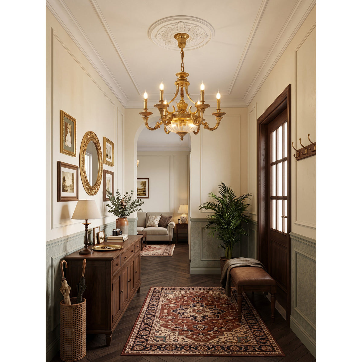 Bridgewater Brass Chandelier
